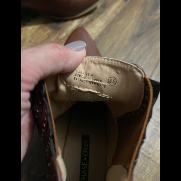 NWT Chase & Chloe Charles Studded Block Heel Boot - Picture 7 of 11